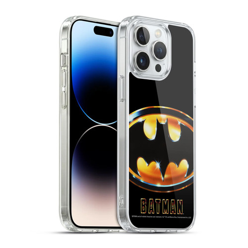 Batman (1989) Key Art Poster Soft Gel Case for Apple iPhone 14 Pro Max