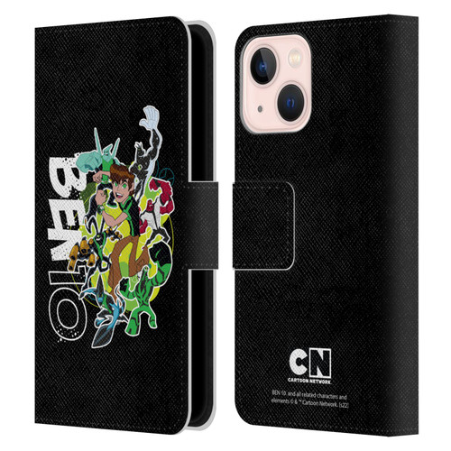 Ben 10: Omniverse Graphics Character Art Leather Book Wallet Case Cover For Apple iPhone 13 Mini