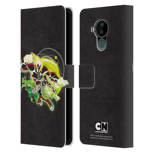 Ben 10: Omniverse Graphics Heatblast Leather Book Wallet Case Cover For Nokia C30