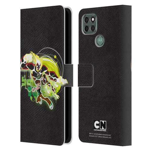 Ben 10: Omniverse Graphics Heatblast Leather Book Wallet Case Cover For Motorola Moto G9 Power