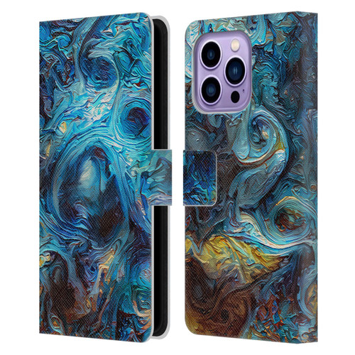 Cosmo18 Jupiter Fantasy Blue Leather Book Wallet Case Cover For Apple iPhone 14 Pro Max