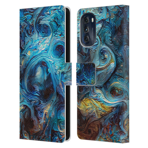 Cosmo18 Jupiter Fantasy Blue Leather Book Wallet Case Cover For Motorola Moto G (2022)