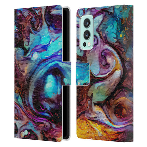 Cosmo18 Jupiter Fantasy Indigo Leather Book Wallet Case Cover For OnePlus Nord 2 5G