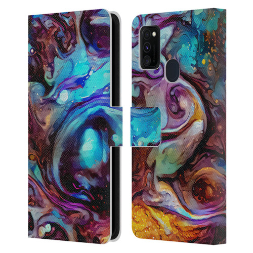 Cosmo18 Jupiter Fantasy Indigo Leather Book Wallet Case Cover For Samsung Galaxy M30s (2019)/M21 (2020)