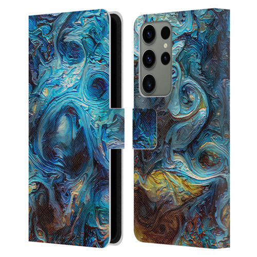 Cosmo18 Jupiter Fantasy Blue Leather Book Wallet Case Cover For Samsung Galaxy S23 Ultra 5G