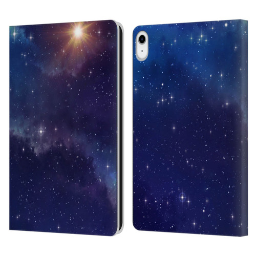 Cosmo18 Space 2 Shine Leather Book Wallet Case Cover For Apple iPad 10.9 2022/2025