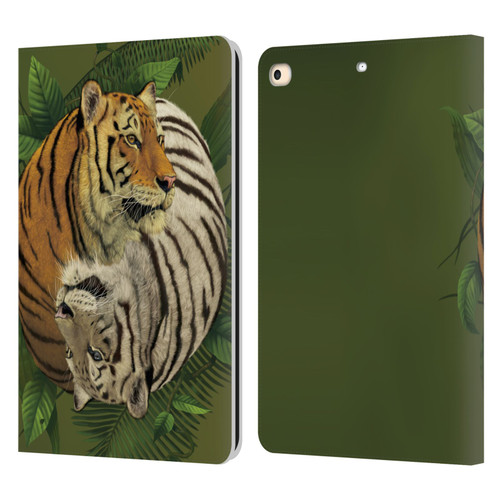 Vincent Hie Animals Tiger Yin Yang Leather Book Wallet Case Cover For Apple iPad 9.7 2017 / iPad 9.7 2018