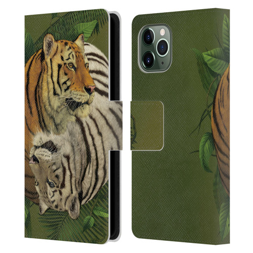 Vincent Hie Animals Tiger Yin Yang Leather Book Wallet Case Cover For Apple iPhone 11 Pro