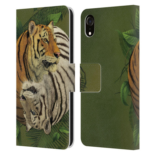 Vincent Hie Animals Tiger Yin Yang Leather Book Wallet Case Cover For Apple iPhone XR