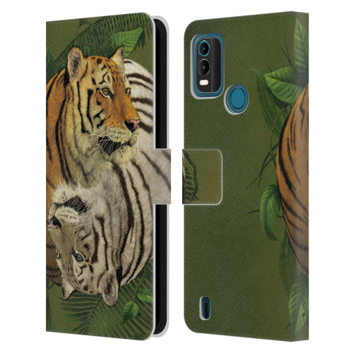 Vincent Hie Animals Tiger Yin Yang Leather Book Wallet Case Cover For Nokia G11 Plus