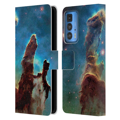 Cosmo18 Space 2 Nebula's Pillars Leather Book Wallet Case Cover For Motorola Edge 20 Pro