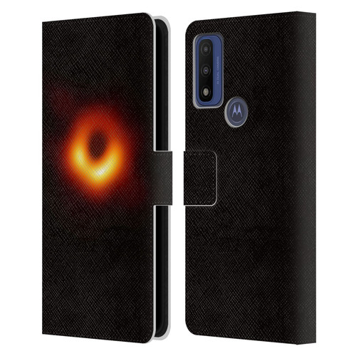 Cosmo18 Space 2 Black Hole Leather Book Wallet Case Cover For Motorola G Pure