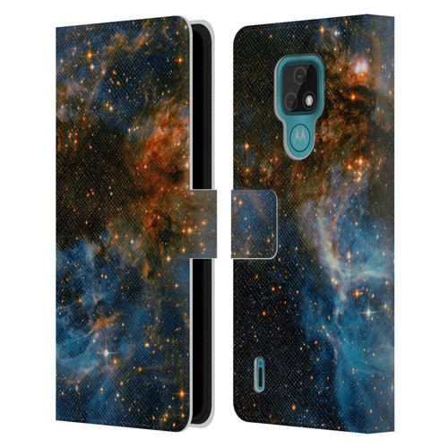 Cosmo18 Space 2 Galaxy Leather Book Wallet Case Cover For Motorola Moto E7