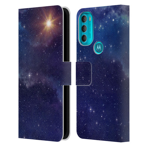 Cosmo18 Space 2 Shine Leather Book Wallet Case Cover For Motorola Moto G71 5G
