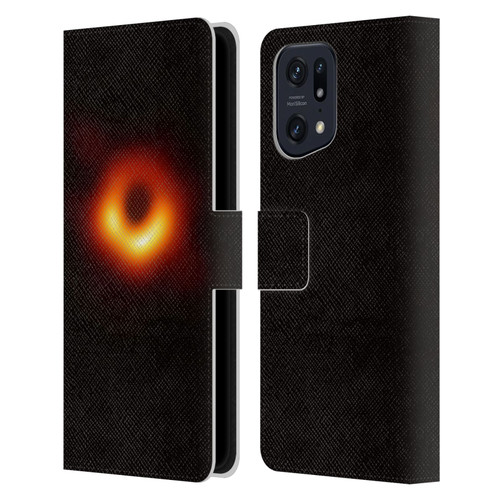 Cosmo18 Space 2 Black Hole Leather Book Wallet Case Cover For OPPO Find X5