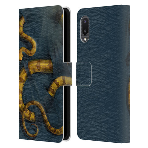 Vincent Hie Animals Snake Leather Book Wallet Case Cover For Samsung Galaxy A02/M02 (2021)