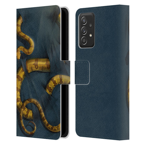 Vincent Hie Animals Snake Leather Book Wallet Case Cover For Samsung Galaxy A52 / A52s / 5G (2021)