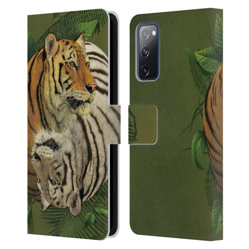 Vincent Hie Animals Tiger Yin Yang Leather Book Wallet Case Cover For Samsung Galaxy S20 FE / 5G