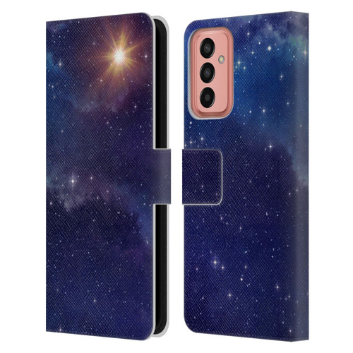 Cosmo18 Space 2 Shine Leather Book Wallet Case Cover For Samsung Galaxy M13 (2022)