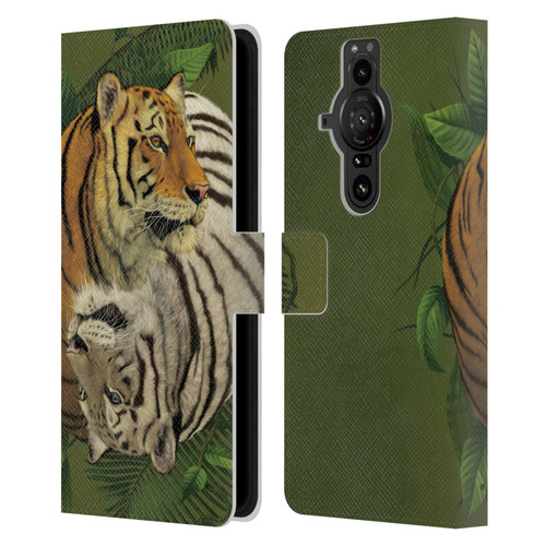 Vincent Hie Animals Tiger Yin Yang Leather Book Wallet Case Cover For Sony Xperia Pro-I