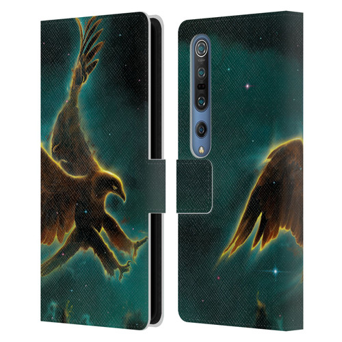 Vincent Hie Animals Eagle Galaxy Leather Book Wallet Case Cover For Xiaomi Mi 10 5G / Mi 10 Pro 5G