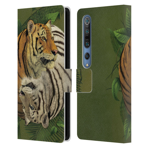 Vincent Hie Animals Tiger Yin Yang Leather Book Wallet Case Cover For Xiaomi Mi 10 5G / Mi 10 Pro 5G