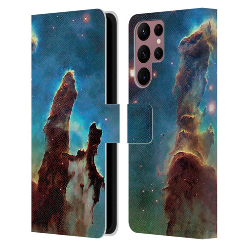 Cosmo18 Space 2 Nebula's Pillars Leather Book Wallet Case Cover For Samsung Galaxy S22 Ultra 5G