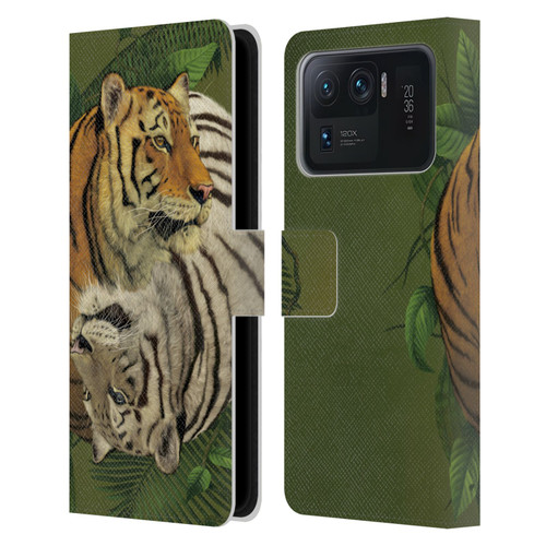 Vincent Hie Animals Tiger Yin Yang Leather Book Wallet Case Cover For Xiaomi Mi 11 Ultra