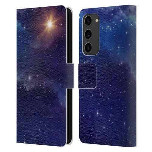 Cosmo18 Space 2 Shine Leather Book Wallet Case Cover For Samsung Galaxy S23+ 5G