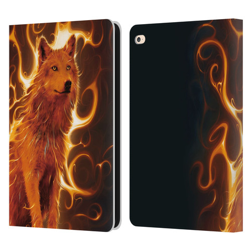 Vincent Hie Canidae Wolf Phoenix Leather Book Wallet Case Cover For Apple iPad Air 2 (2014)