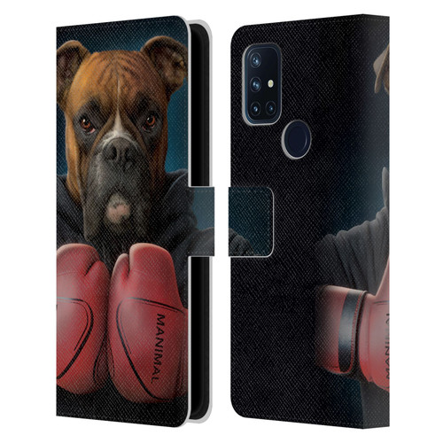 Vincent Hie Canidae Boxer Leather Book Wallet Case Cover For OnePlus Nord N10 5G