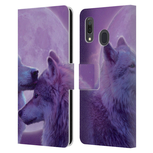 Vincent Hie Canidae Loving Wolves Leather Book Wallet Case Cover For Samsung Galaxy A33 5G (2022)