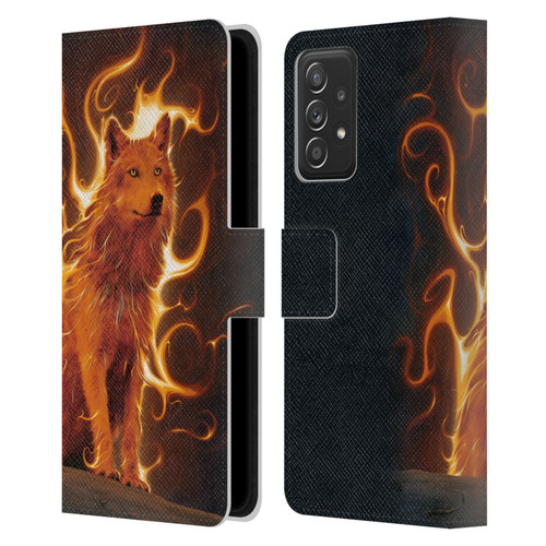 Vincent Hie Canidae Wolf Phoenix Leather Book Wallet Case Cover For Samsung Galaxy A52 / A52s / 5G (2021)