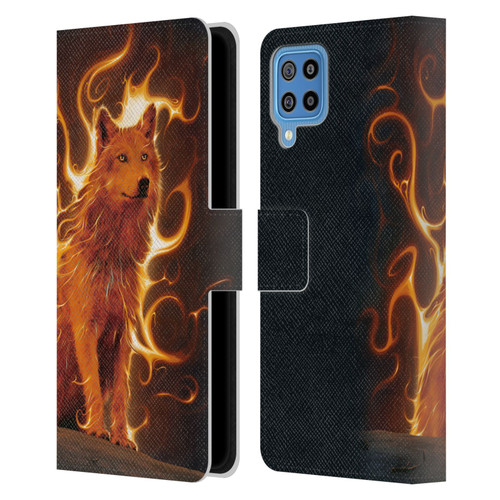 Vincent Hie Canidae Wolf Phoenix Leather Book Wallet Case Cover For Samsung Galaxy F22 (2021)