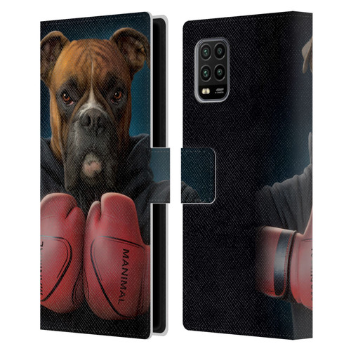 Vincent Hie Canidae Boxer Leather Book Wallet Case Cover For Xiaomi Mi 10 Lite 5G