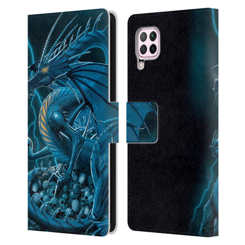 Vincent Hie Dragons 2 Abolisher Blue Leather Book Wallet Case Cover For Huawei Nova 6 SE / P40 Lite