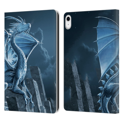 Vincent Hie Dragons 2 Silver Leather Book Wallet Case Cover For Apple iPad 10.9 (2022)