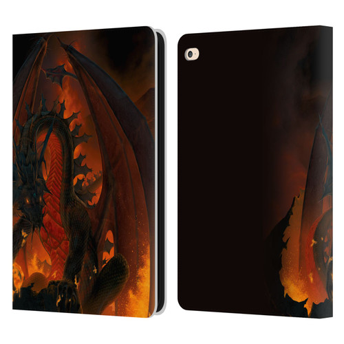 Vincent Hie Dragons 2 Fireball Leather Book Wallet Case Cover For Apple iPad Air 2 (2014)