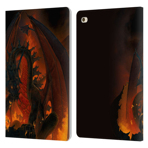 Vincent Hie Dragons 2 Fireball Leather Book Wallet Case Cover For Apple iPad mini 4