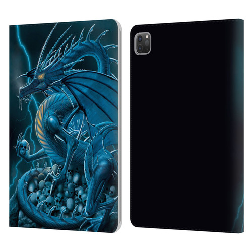Vincent Hie Dragons 2 Abolisher Blue Leather Book Wallet Case Cover For Apple iPad Pro 11 2020 / 2021 / 2022