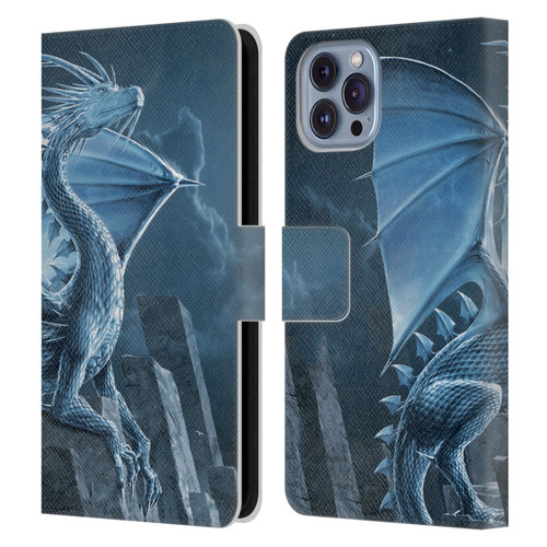 Vincent Hie Dragons 2 Silver Leather Book Wallet Case Cover For Apple iPhone 14