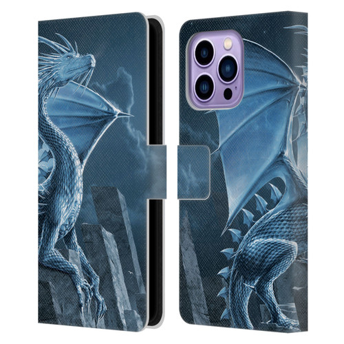 Vincent Hie Dragons 2 Silver Leather Book Wallet Case Cover For Apple iPhone 14 Pro Max