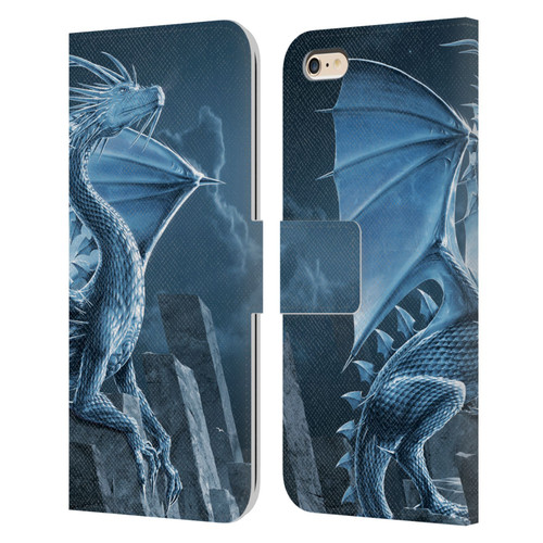 Vincent Hie Dragons 2 Silver Leather Book Wallet Case Cover For Apple iPhone 6 Plus / iPhone 6s Plus