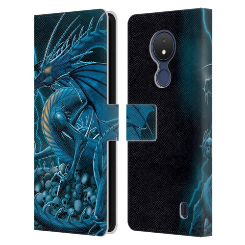 Vincent Hie Dragons 2 Abolisher Blue Leather Book Wallet Case Cover For Nokia C21