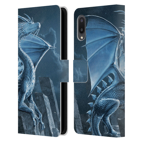 Vincent Hie Dragons 2 Silver Leather Book Wallet Case Cover For Samsung Galaxy A02/M02 (2021)