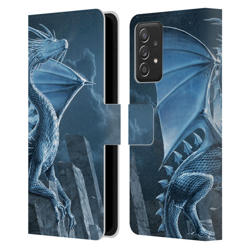 Vincent Hie Dragons 2 Silver Leather Book Wallet Case Cover For Samsung Galaxy A52 / A52s / 5G (2021)