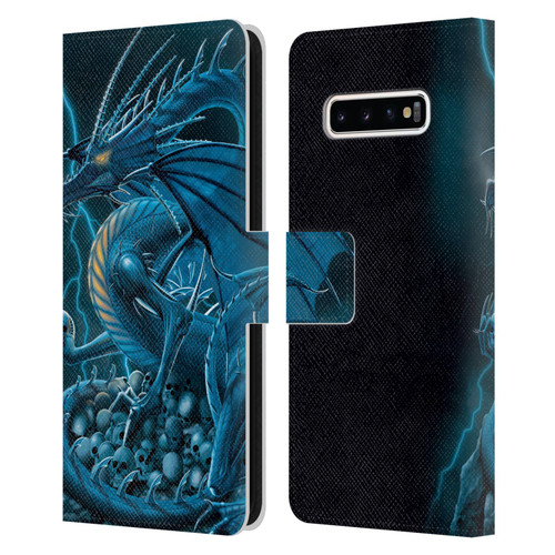 Vincent Hie Dragons 2 Abolisher Blue Leather Book Wallet Case Cover For Samsung Galaxy S10+ / S10 Plus