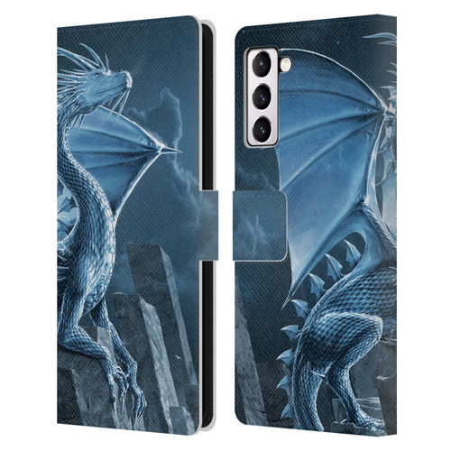 Vincent Hie Dragons 2 Silver Leather Book Wallet Case Cover For Samsung Galaxy S21+ 5G