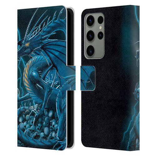 Vincent Hie Dragons 2 Abolisher Blue Leather Book Wallet Case Cover For Samsung Galaxy S23 Ultra 5G