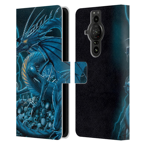 Vincent Hie Dragons 2 Abolisher Blue Leather Book Wallet Case Cover For Sony Xperia Pro-I